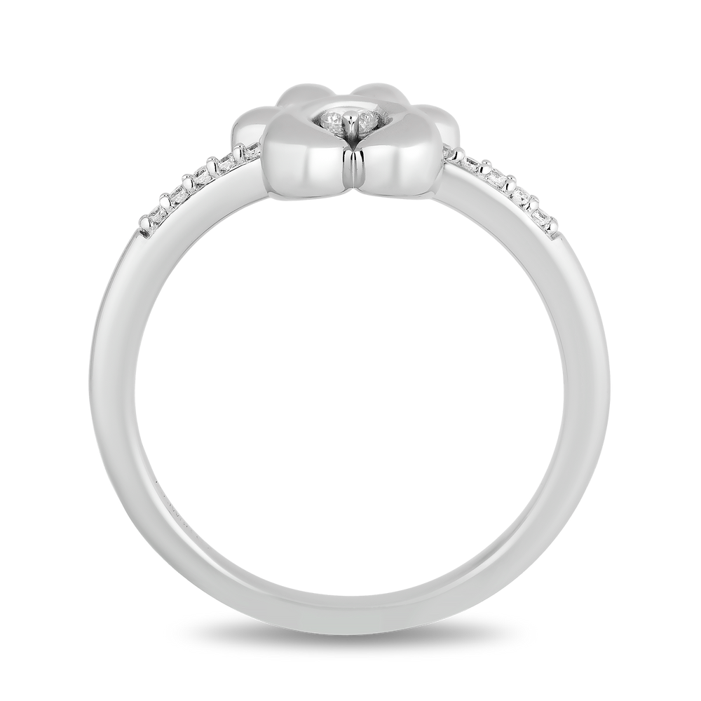 Hallmark Fine Jewelry Puppy Paw Diamond Ring in Sterling Silver Diamonds View 1