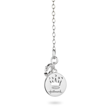 Load image into Gallery viewer, Hallmark Fine Jewelry Contemporary Cross Diamond Pendant in Sterling Silver of Sparkling Diamonds in View 1
